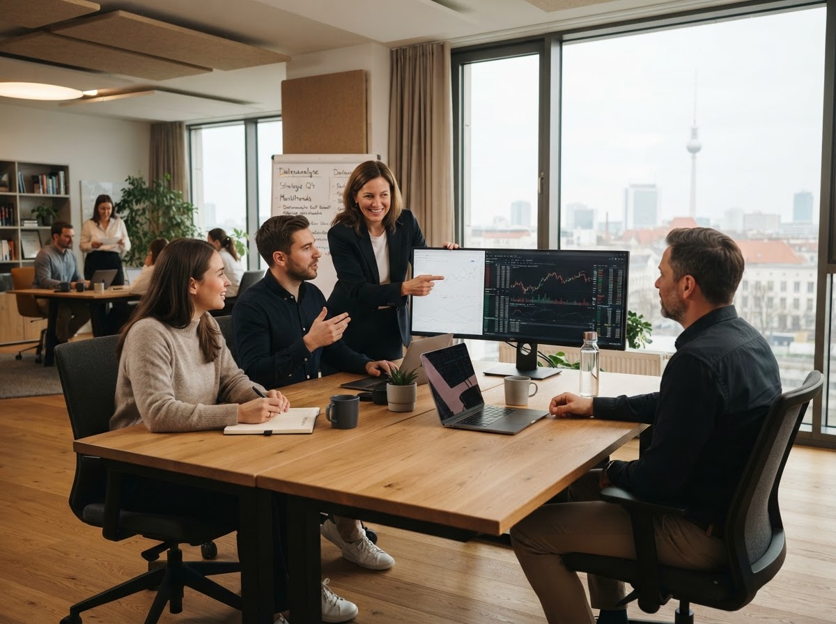 Exodus Trading AI team environment reflecting a measured, long-term approach to investing
